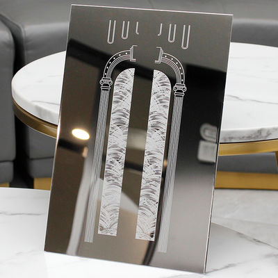 Hoja de acero inoxidable 304 para la decoración grabada al agua fuerte del espejo de puerta del elevador