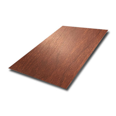 Hoja de acero inoxidable decorativa laminada los 0.6m del modelo de madera 0.8m m 1.5m m