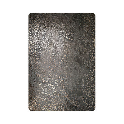 El panel de pared inoxidable decorativo de la hoja de acero del borde del molino 304 texturizó la placa de acero inoxidable de bronce negra vieja