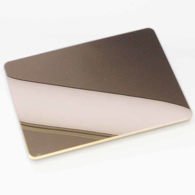 el color inoxidable de Rose Gold PVD de la hoja de acero del espejo 8K cubrió decorativo