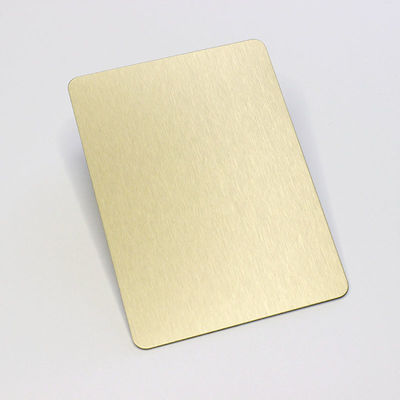 Hoja de acero inoxidable cepillada oro de la rayita de bronce para la decoración constructiva AISI 201 placa de 430 SS del grado