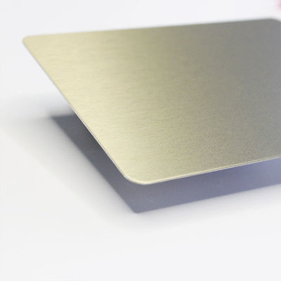 Hoja de acero inoxidable cepillada oro de la rayita de bronce para la decoración constructiva AISI 201 placa de 430 SS del grado