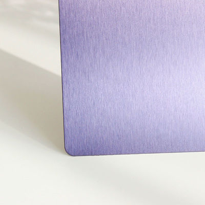 304 Hoja de acero inoxidable decorativo cepillado Púrpura NO.4 Panel de acero inoxidable