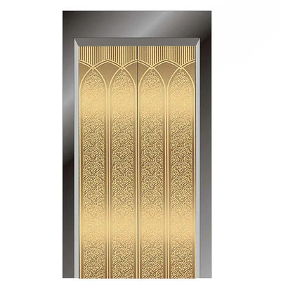 Modelo de acero inoxidable de la puerta del elevador del oro de la chapa de Aisi 304