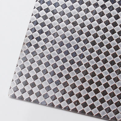3D patrón de rombo de acero inoxidable hoja en relieve personalizada hoja SS cortado a medida