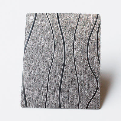 Tectura de grano de madera acabado de relieve panel de acero inoxidable tamaño de corte personalizado 1mm 1.2mm 1,5mm de espesor
