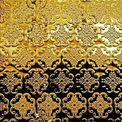 Placas de acero inoxidable de 304 ss 2b/ba/no.4/hL con acabado de oro en relieve