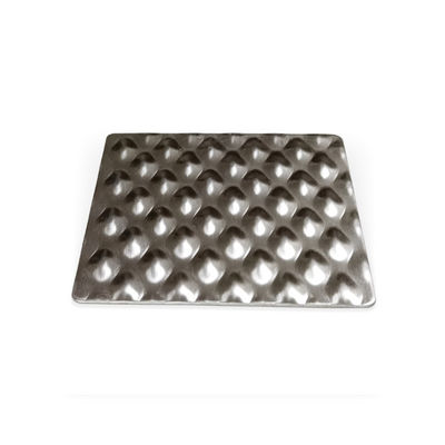 304 de 0,8 mm de espesor con patrón texturizado de gotas de lluvia de chapa de metal en relieve 6WL chapas de acero inoxidable rígidas