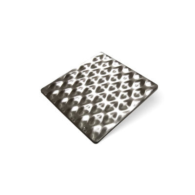 304 de 0,8 mm de espesor con patrón texturizado de gotas de lluvia de chapa de metal en relieve 6WL chapas de acero inoxidable rígidas