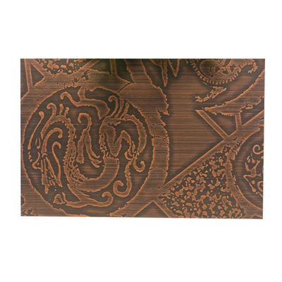 El latón de cobre cubrió longitud inoxidable decorativa revestida de la hoja de acero 600m m