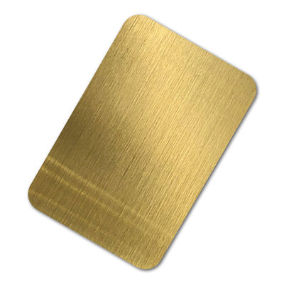 Oro inoxidable de la placa de la hoja de acero 304 de la huella dactilar anti del final de la rayita plateado