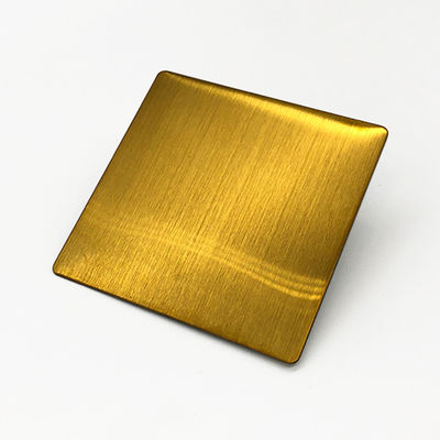 4X10 el color del oro PVD plateó la hoja de acero inoxidable decorativa 316 1,2 milímetros densamente