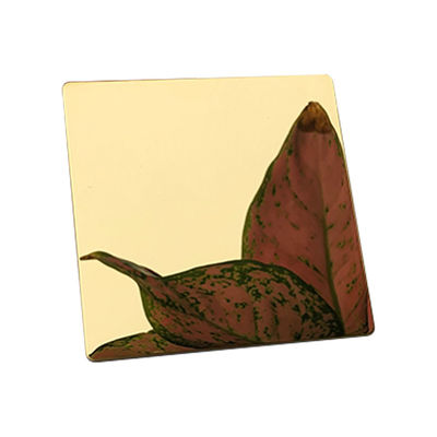 Hoja de acero inoxidable decorativa de capa de oro del espejo de Pvd para el fregadero de cocina