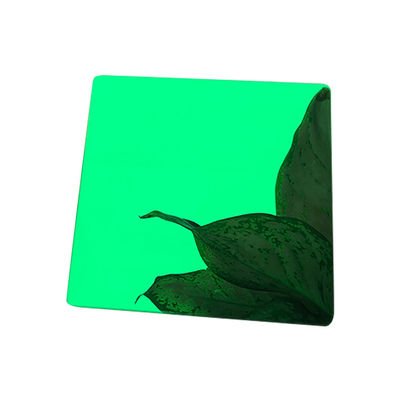 Espejo verde hoja de acero inoxidable 1219x3048mm resistencia a la corrosión