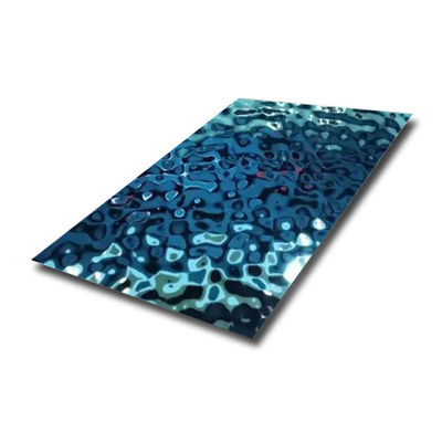 8K placa de techo de acero inoxidable inoxidable sellada espejo de la ondulación del agua de la hoja de acero 0.5m m