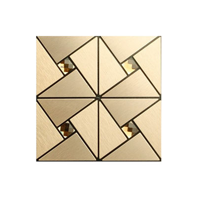 la cocina de acero inoxidable revestida del oro 201 304 teja las tejas de mosaico metálicas de 20X20m m
