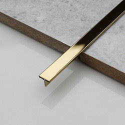 304 T de acero inoxidables formaron el ajuste de la teja del metal del oro del perfil de la decoración de la teja de la tira de ajuste interno