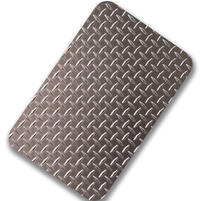 Placa de piso a cuadros inoxidable de la hoja de acero 5wl de Grand Metal 201 antideslizante para la cocina