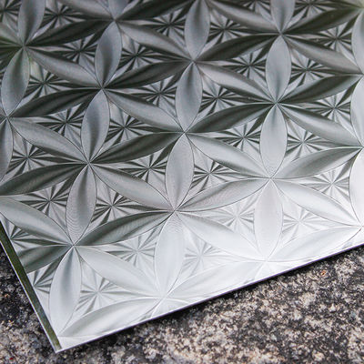 Hoja de acero inoxidable decorativa grabada en relieve 3D para el panel de pared