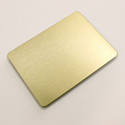 Buen precio Hoja de acero inoxidable cepillada oro de la rayita de bronce para la decoración constructiva AISI 201 placa de 430 SS del grado en línea