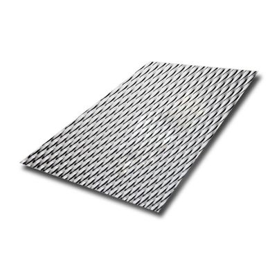 Buen precio Hoja de metal de acero inoxidable de corte personalizado con patrón 5WL de 0,3 mm de espesor en línea