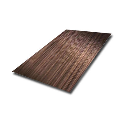 Buen precio Antigua línea de cabello áspera textura de acero inoxidable hoja de decoración 316 304L en línea