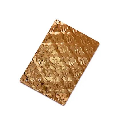 Buen precio 1.5 mm de espesor de oro de acero inoxidable de la hoja 4 * 8 Ft patrón de tallado de acabado en relieve en línea