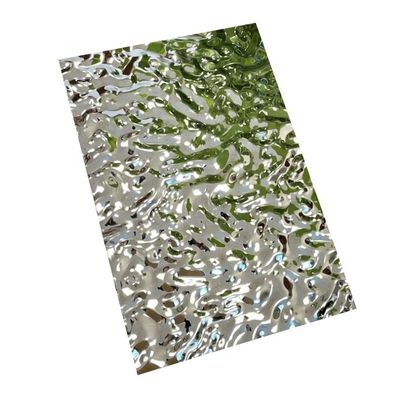 Buen precio 304 de acero inoxidable pvd hoja de acero inoxidable con textura metálica plata hoja de acero inoxidable con ondas de agua pequeñas en línea