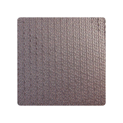 Buen precio 304 316 Retro color marrón Placa de metal en relieve para la decoración Proyecto de chapa de acero inoxidable texturizado en línea