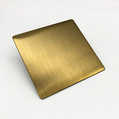 Buen precio El oro de JIS PVD plateó la hoja de acero inoxidable cepillada 2m m placa de acero inoxidable de 304 rayitas en línea