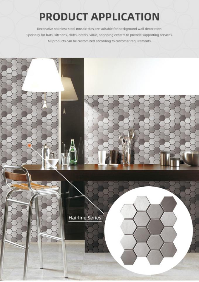 Mosaico de acero inoxidable del diseño del estilo de la astilla de los tallarines caseros modernos del banco de estirar