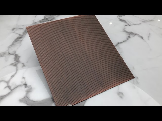 Videos de la empresa Alrededor 0.03mm Decorative Stainless Steel Sheet Antique Bronze Color Copper Brass Coated Clad