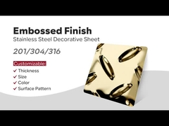 201 304 Color dorado Revestido 3MM 2MM Superficie de estampado antiderrapante Placa cuadriculada de acero inoxidable